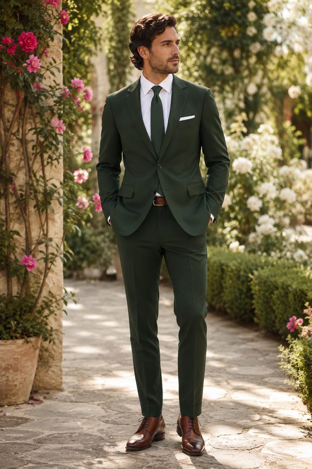 Traje en verde bosque